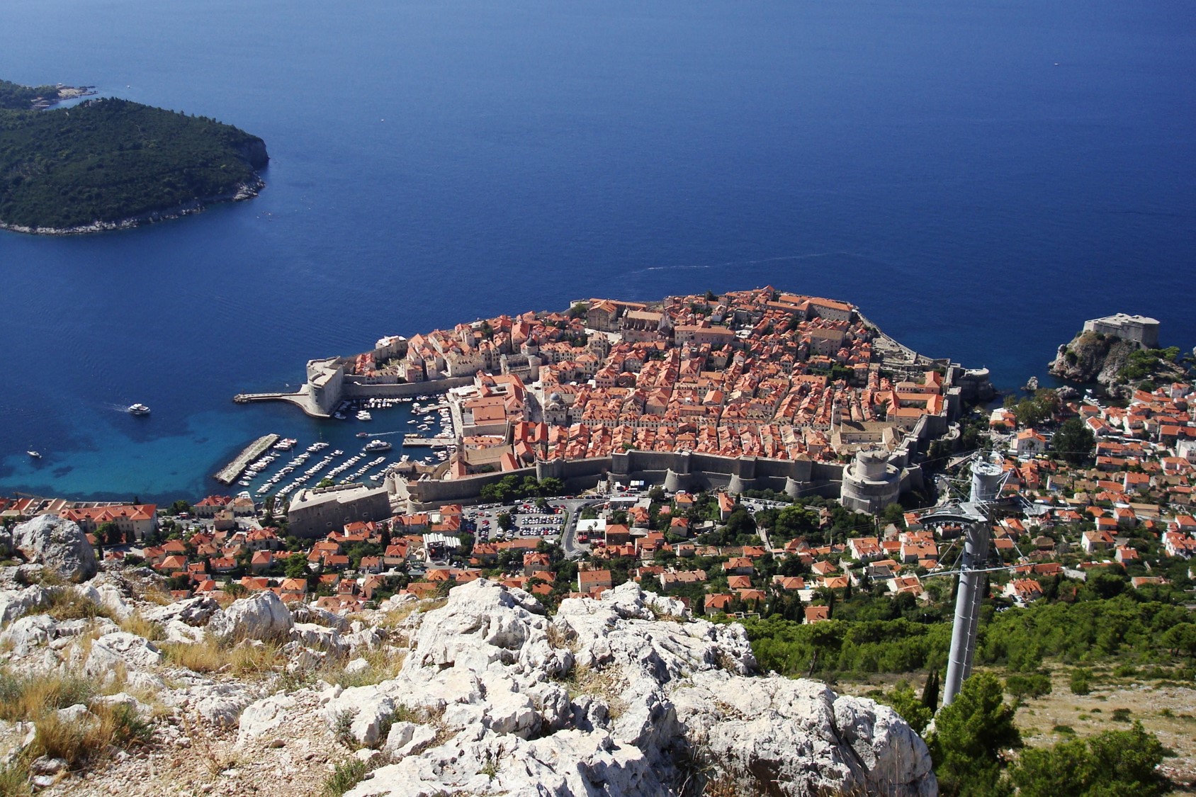 Ferientraum Reisen Sicht auf Dubrovnik